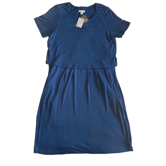 J.JILL NWT Seaside Blue Pocket Midi Dress Size M - Picture 4 of 15